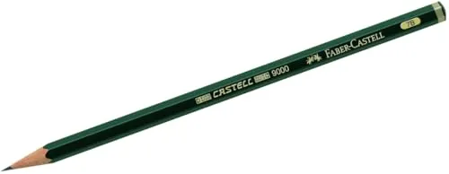 Faber Castell CASTELL 9000 Graphitbleistift 7B – Graphitstifte (7B, grün, sechseckig)