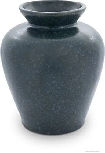 Original Bunzlauer Keramik Blumenvase Emma, Ø16,7 cm, H=19.7 cm Dekor ZIELON