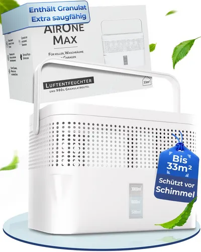 BonAura Luftentfeuchter - Stromlos für 79 m³ Räume - Luftentfeuchter für 79 m³, geräuschlos und stromlos, ideal gegen Schimmel und Gerüche in Wohnräumen, Badezimmern und Fahrzeugen.