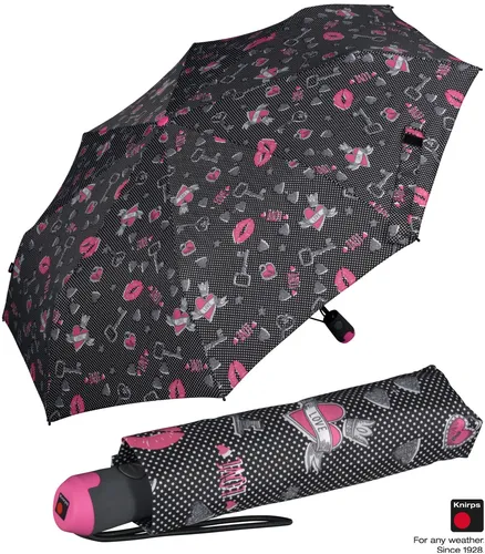 Knirps Taschenschirm Damen E.200 mit Auf-Zu-Automatik in pink von Knirps