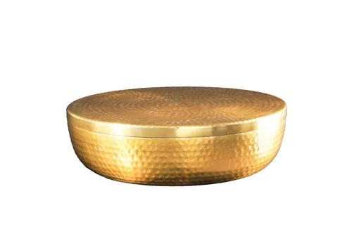 riess-ambiente Dekoschale ORIENT Ø40cm gold - Handgefertigte Dekoschale mit Hammerschlag-Design, ideal für Esszimmer und Wohnzimmer. Setze goldene Akzente in Deiner Wohnung und schaffe eine stilvolle Atmosphäre.