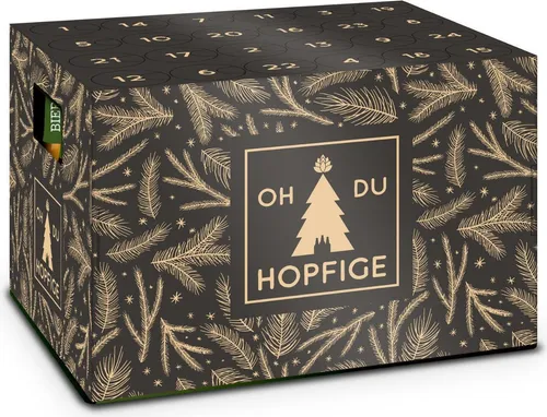 itenga Adventskalender für Bierkasten Stülper - O du Hopfige - Bier Adventskalender