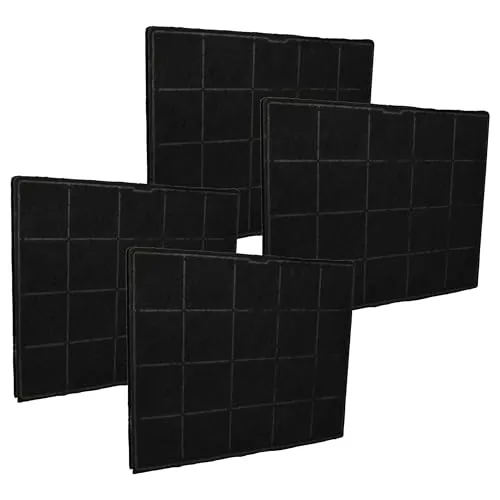 vhbw 4X Aktivkohlefilter kompatibel mit AEG 94205101000, DBE5670R, 94205136900, DBE5970M, DBB3651MA, DBB3951MA, DBE5670M Dunstabzugshaube