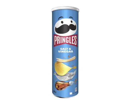 Pringles Knabberei, Pringles Salt and Vinegar Chips Stapelchips Packung 185g
