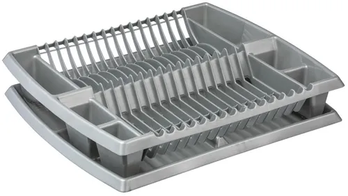 plast team Geschirrablaufkorb mit Tablett silber von Plast Team