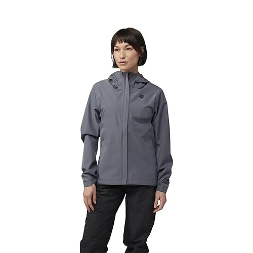 FOX Racing Women's Ranger 2.5L Water Jacket - Fahrradjacke Gr M blau - Wasserdichte und atmungsaktive Radjacke für Damen in Blau, Gr. M; ideal für Downhill und Mountainbike mit Kapuze und winddichtem Material.