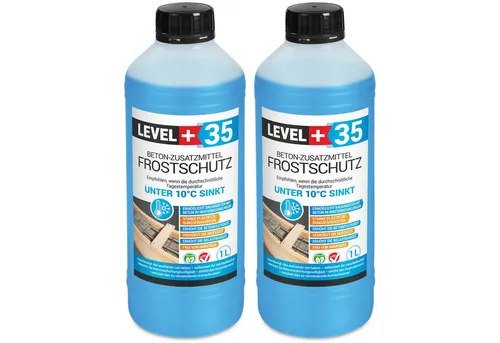Level+ - Level+ Plastifizierer Beton-zusatzmittel Frostschutz Betonzusatz L+35 - 2l