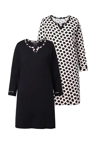 Ulla Popken Damen Plus Size Bigshirts 2er-Pack mit Langarm von Ulla Popken