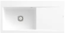 Villeroy & Boch Subway Style 60 Keramikspüle in Stone White - Hochwertige keramische Spüle mit Excenterbetätigung, ideal für Unterschränke ab 60 cm. Elegant in Stone White, perfekt für moderne Küchen.