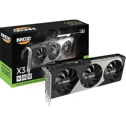 INNO3D GeForce RTX 5080 X3 - 16GB GDDR7 - Grafikkarte mit 16 GB GDDR7, ideal für Gaming und kreative Anwendungen mit hoher Leistung und Unterstützung für HDMI und 3x DisplayPort.