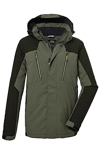 killtec Herren Funktionsjacke/Outdoorjacke mit abzippbarer Kapuze KOW 25 MN JCKT, oliv, 4XL, 39708-000