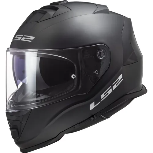 LS2 STORM II SOLID Matt Black Motorradhelm M - Motorradhelm aus KPA-Polycarbonat, leicht mit nur 1400 g und optimierter Stoßdämpfung für maximale Sicherheit, ECE 22.06 zugelassen.