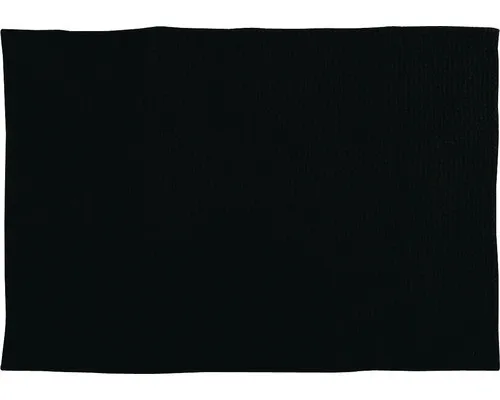 MSV - Mikrofaser Chenille Badematte - Langflor rutschfest - 50 x 80 cm - Schwarz - Maschinenwaschbar - Schnell Trocknende Aufhängeschlaufe