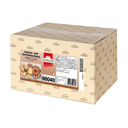 Schulte Feingebäck Gebäck und Waffelmischung knuspriges Gebäck 1500g