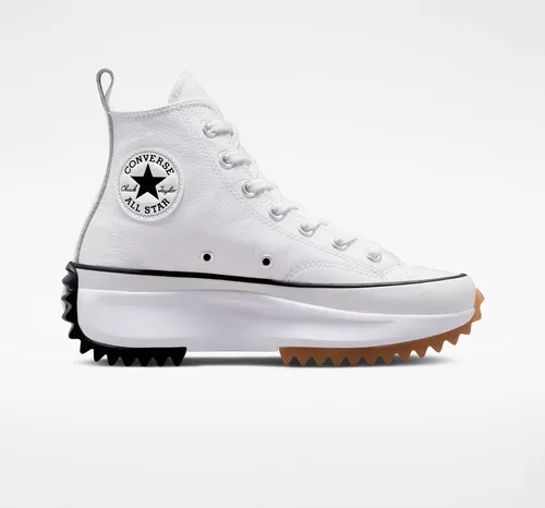 Converse Run Star Hike Platform - 39 EU - Sneaker in Weiß mit Leder-Obermaterial, ideal für trendbewusste Erwachsene und bequem dank EVA-Innensohle.