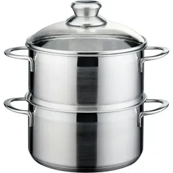 GSW Biodämpfer Mirage 18 x 9,5 cm mit Glasdeckel in silber von GSW