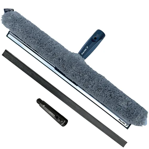 FenWi Kombi Fensterwischer mit 45cm Fensterabzieher, 50cm Microfaser Einwascher