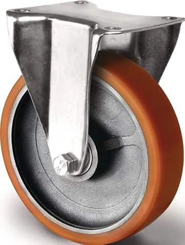 TECWERK Schwerlastbockrolle Rad-Ø 200 mm Tragfähigkeit 1000 kg Bockrolle Guß-P