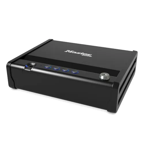 Master-Lock MLD08EB Möbeltresor - Möbeltresor mit biometrischem Fingerabdruck- und Elektronikschloss, speichert bis zu 4 Fingerabdrücke, ideal für sicheren Schutz Ihrer Wertsachen.