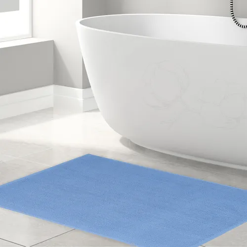 HAMMETEX rutschfeste Badematte aus 100% Baumwolle in blau von Hammetex