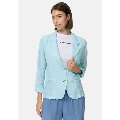 PM SELECTED Damen Business Leinen Blazer mit Reverskragen - Eleganter Damen Blazer aus 100% Leinen für ein angenehmes Tragegefühl. Ideal für Business und Freizeit, überzeugt er durch Vielseitigkeit und Stil. Perfekt für warme Tage!