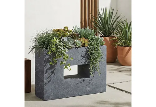 Pflanzwerk Pflanzkübel Vista Premium 66 cm Anthrazit in schwarz von Pflanzwerk®