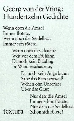 Hundertzehn Gedichte (textura)