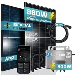 SUNNIVA® 1144W Balkonkraftwerk 800W Komplettset