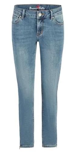 Buena Vista Skinny Fit Jeans Modell 'Italy' in Blau, Größe XL - Die Buena Vista Skinny Fit Jeans Modell 'Italy' bietet durch ihren elastischen Baumwoll-Mix optimalen Tragekomfort und Bewegungsfreiheit. Der schmale Schnitt und das 5-Pocket-Design sorgen für eine modische Silhouette und vielseitige Kombinationsmöglichkeiten.