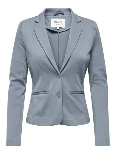 ONLY Blazer in Grau - XS - Eleganter taillierter Blazer mit Reverskragen und Knopfleiste. Hergestellt aus 63% LENZING™ ECOVERO™ Viskose für ein angenehmes Tragegefühl und nachhaltige Mode.