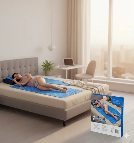 Orbisana Kühlmatte Wave 2er-Set Selbstkühlende Sommerdecke & Kühldecke