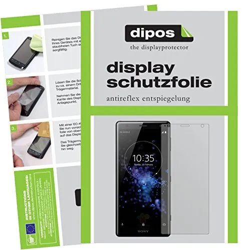 dipos I 2X Schutzfolie matt kompatibel mit Sony Xperia XZ2 Compact Folie Displayschutzfolie