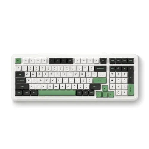 MCHOSE K99 (Grün) Kabellose Gaming-Tastatur, 98 % RGB (US-Englisch