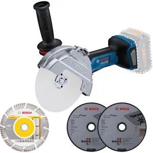 Bosch Winkelschleifer GWS 18V-180 P, Professional - Akkubetriebener Winkelschleifer mit 180mm Scheibendurchmesser, PROtection-Schalter und Vibration Control für komfortables Arbeiten bei Metall, Beton und Fliesen.