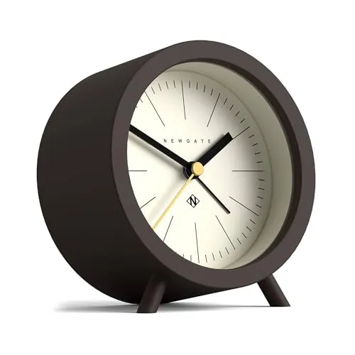 NEWGATE® Fred Wecker | Modernes laufdesign | Schokoladenbraun | Ideal für nachttisch, Schreibtisch oder Regal | Modernes Retro-skandinavisches Schlafzimmer- und bürozubehör
