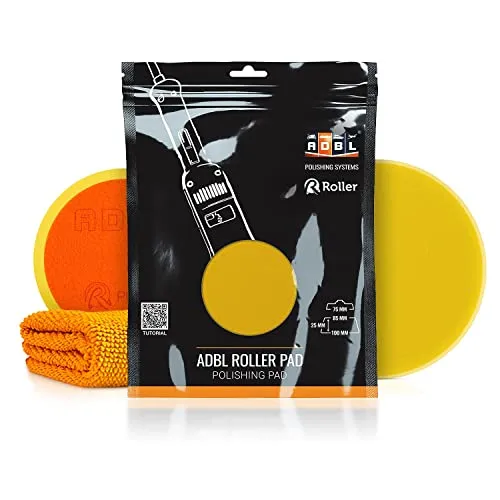 ADBL Roller Pad-R Polish Polierpad - Polierschwamm für Ø75mm Stützteller - Profi Polierpad mit Klettverschluss - Polierschwamm, Auto Polieren, Schwamm Polierteller