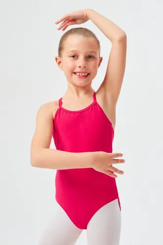 tanzmuster Body Ballettbody Leonie aus weichem Baumwollmischgewebe Spaghettiträger Trikot fürs Kinder Ballett