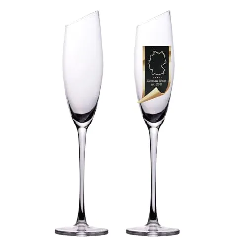 INTIRILIFE Champagnerglas Set - 2x 150 ml Sekt Prosecco Gläser aus stoßfestem Kristallglas - Elegante Sektkelche mit 150 ml Volumen, spülmaschinenfest und stoßfest - perfekt für stilvolle Anlässe und unvergessliche Momente.
