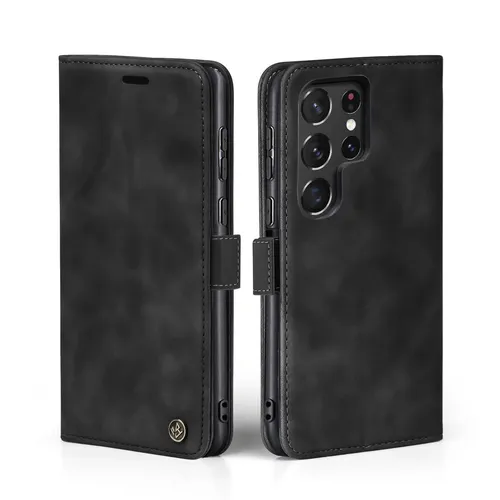 Produktbild Handy Hülle für Samsung Galaxy S24 Ultra Magnet Cover Klapphülle Flip Schwarz