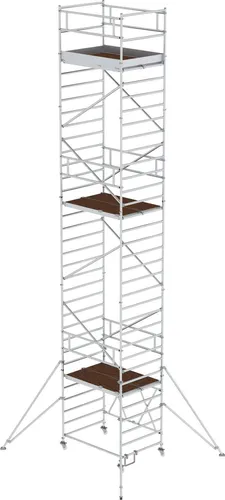 Klappgerüst 1,35 x 1,80 x 8,80m mit Ausleger - Gerüst für sicheres Arbeiten in der Höhe, klappbar für einfache Lagerung und Transport, ideal für Renovierungsarbeiten und Bauprojekte.
