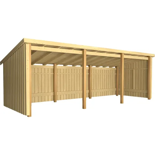 Plus Gartenhaus Nordic Multi 619 x 208 cm – Stilvolles Gartenhaus für jeden Garten