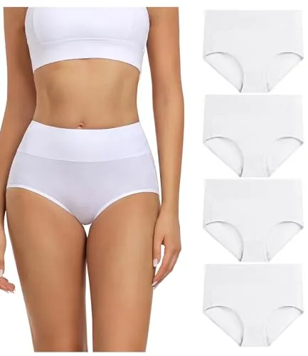 wirarpa Damen Hohe Taille Unterhosen – Atmungsaktive Baumwolle Slips - Bikinis & Taillenslips für Damen, mit dehnbarem, hohen Bund für optimalen Komfort und Bauchunterstützung, ideal für Schwangerschaft und Alltag.