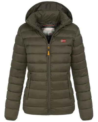 Geographical Norway Winterjacke - Leichte Steppjacke mit Kapuze, Größe XL - Funktionsjacken - Leichte und warme Damen Winterjacke mit Kapuze, ideal für kühle Tage und Nächte, kombiniert Stil und Komfort.