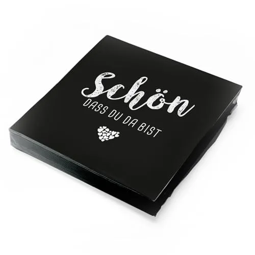 Papierservietten Schwarz von itenga