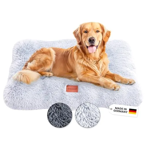 Wahre Tierliebe Premium Hundekissen Fluffy - Weiche Schlafstätte für deinen Vierbeiner - Leicht zu reinigen - Perfekt für Zuhause und unterwegs, hundebett, hundematte, hundebett waschbar