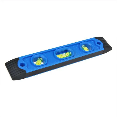 Wasserwaage mit Magnetstreifen - MINI - 225mm - Kunststoff - 3 Libellen - Waage