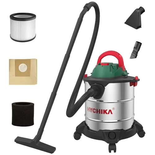 HYCHIKA Nass-Trockensauger 1200W mit 20L Edelstahlbehälter