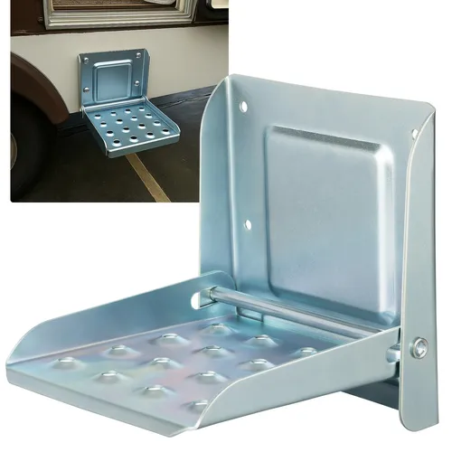 Klappbare Trittstufe aus verzinktem Stahlblech für LKW Anhänger Wohnmobil