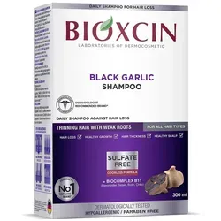 BIOXCIN schwarzer Knoblauch Shampoo 300 ml gegen Haarausfall - Shampoo mit schwarzem Knoblauch für sichtbar kräftigeres Haar, ideal gegen Haarausfall und für gesunde Kopfhaut.