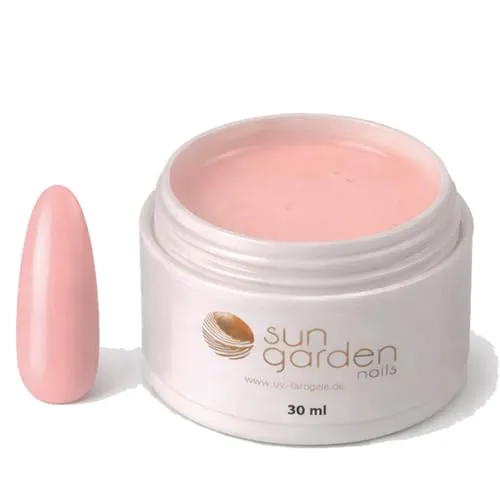 Sun Garden Nails UV Aufbaugel Milky Pink – Builder Gel für Nagelaufbau & Verlängerung, Camouflage Nagelgel mit starker Haftung, für Studio & Zuhause